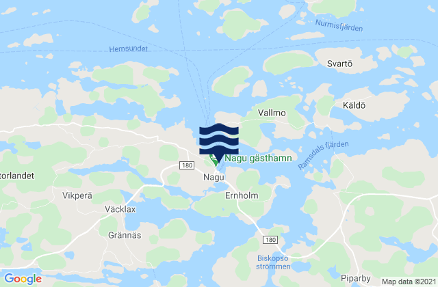 Mappa delle maree di Nagu, Finland