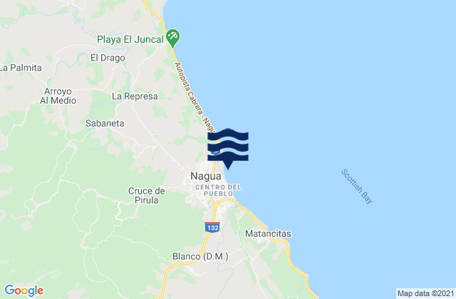 Mappa delle maree di Nagua, Dominican Republic