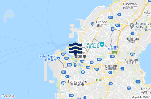 Mappa delle maree di Naha-shi, Japan