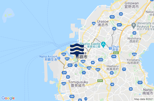 Mappa delle maree di Naha Shi, Japan