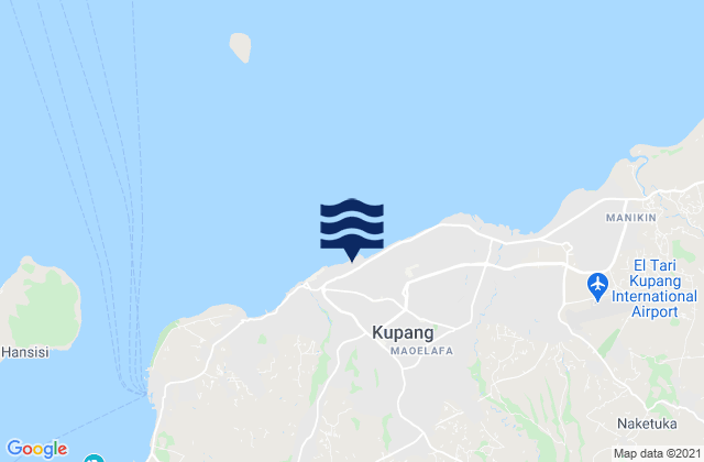 Mappa delle maree di Naikoten Dua, Indonesia