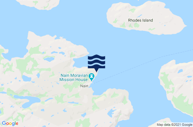 Mappa delle maree di Nain, Canada
