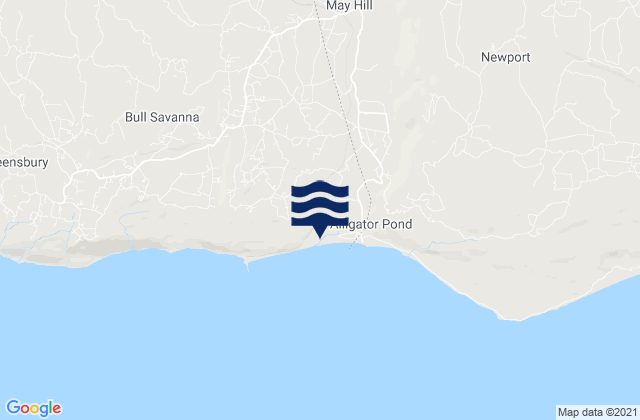 Mappa delle maree di Nain, Jamaica