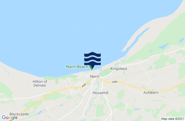 Mappa delle maree di Nairn Beach, United Kingdom