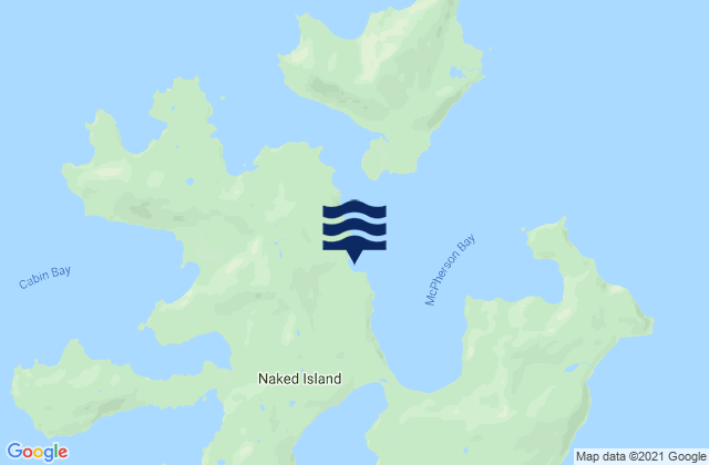 Mappa delle maree di Naked Island McPherson Passage, United States