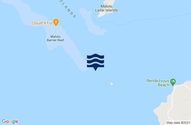 Mappa delle maree di Namotu Island, Fiji