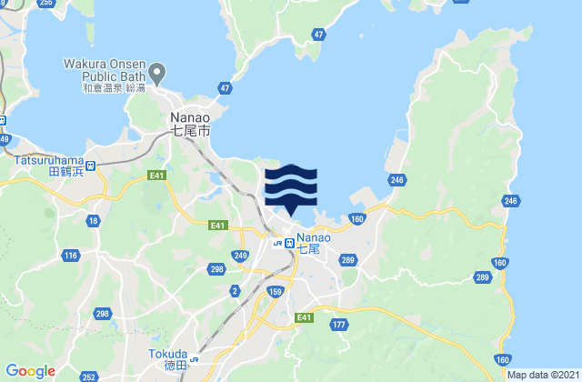 Mappa delle maree di Nanao, Japan