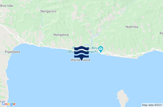 Mappa delle maree di Nangapanda, Indonesia