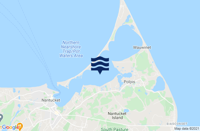 Mappa delle maree di Nantucket Harbor, United States