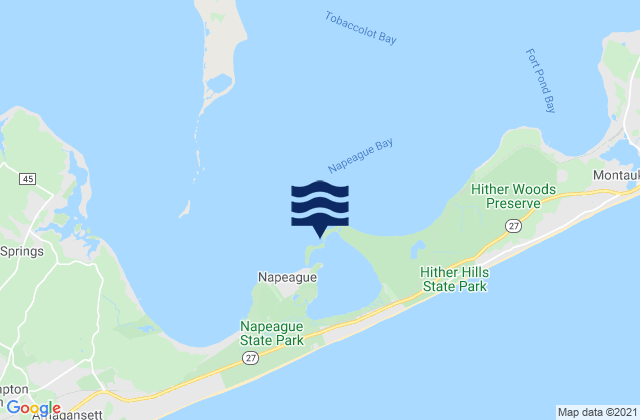 Mappa delle maree di Napeague Harbor, United States