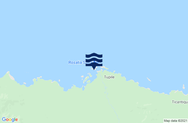 Mappa delle maree di Narganá, Panama