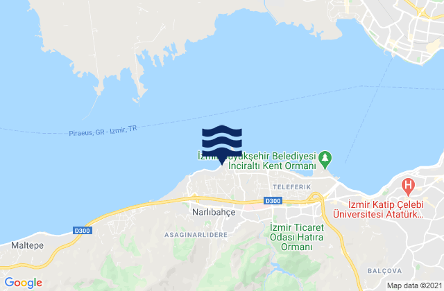 Mappa delle maree di Narlıdere, Turkey