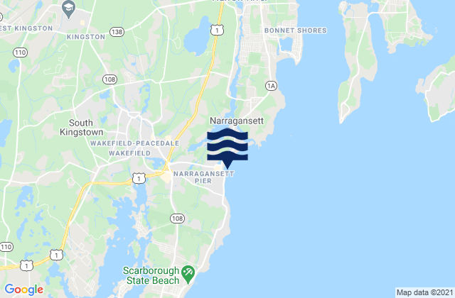 Mappa delle maree di Narragansett Pier, United States