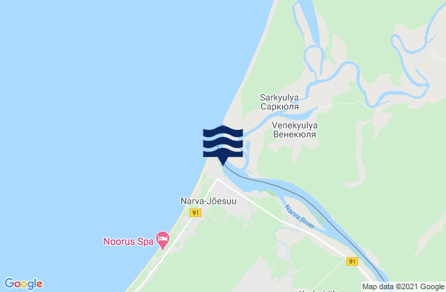 Mappa delle maree di Narva-Jõesuu, Estonia