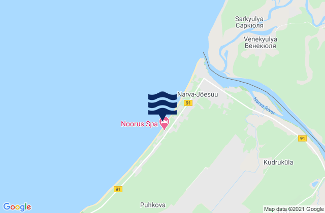 Mappa delle maree di Narva-Jõesuu linn, Estonia