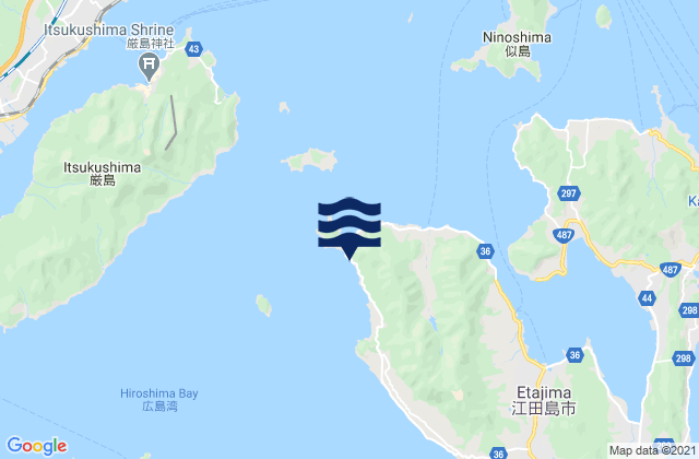 Mappa delle maree di Nasami Seto, Japan