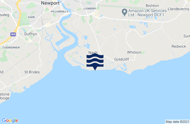 Mappa delle maree di Nash, United Kingdom