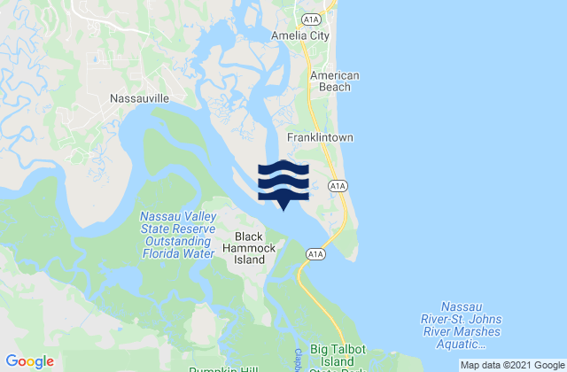 Mappa delle maree di Nassauville, United States