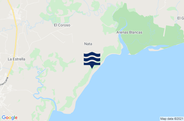 Mappa delle maree di Natá, Panama