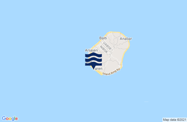 Mappa delle maree di Nauru
