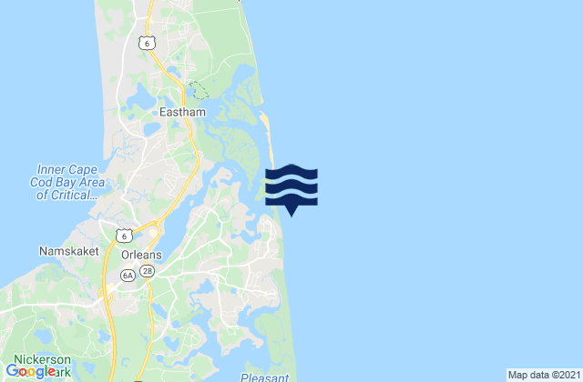 Mappa delle maree di Nauset Harbor, United States