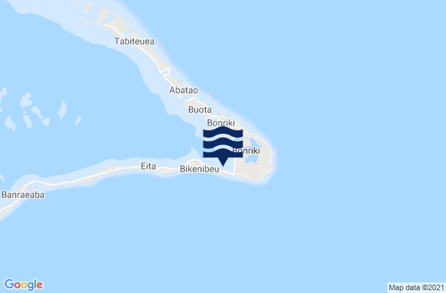 Mappa delle maree di Nawerewere Village, Kiribati