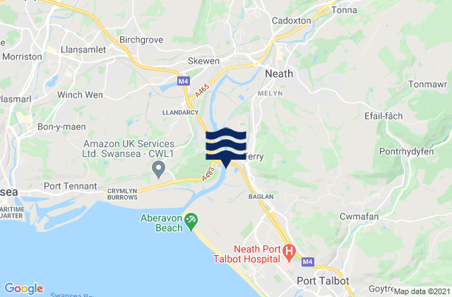 Mappa delle maree di Neath, United Kingdom