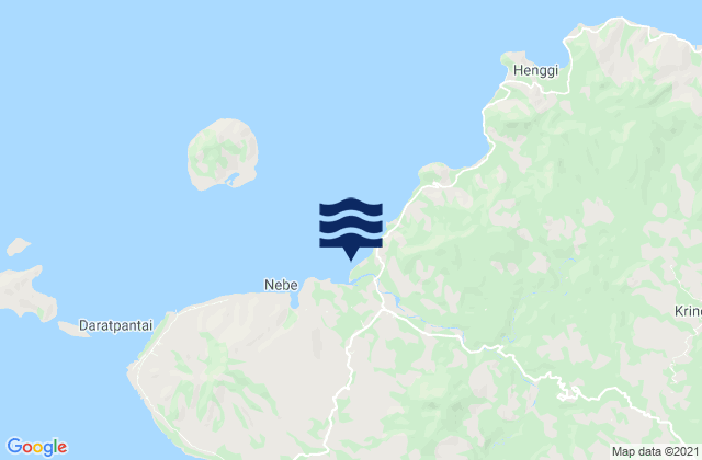 Mappa delle maree di Nebe, Indonesia