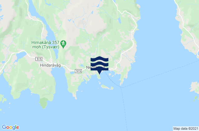 Mappa delle maree di Nedstrand, Norway