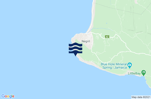 Mappa delle maree di Negril Lighthouse, Jamaica