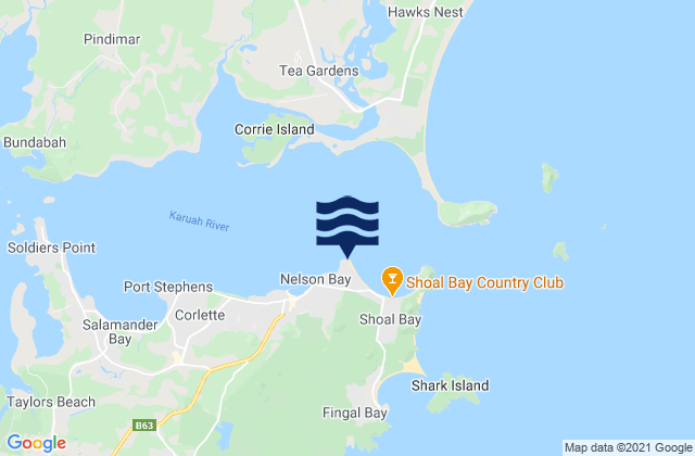 Mappa delle maree di Nelson Bay Lighthouse, Australia