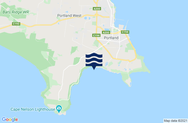 Mappa delle maree di Nelson Bay, Australia