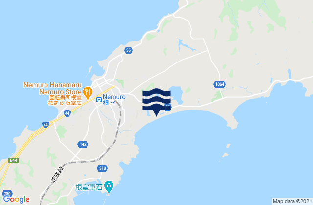 Mappa delle maree di Nemuro-shi, Japan