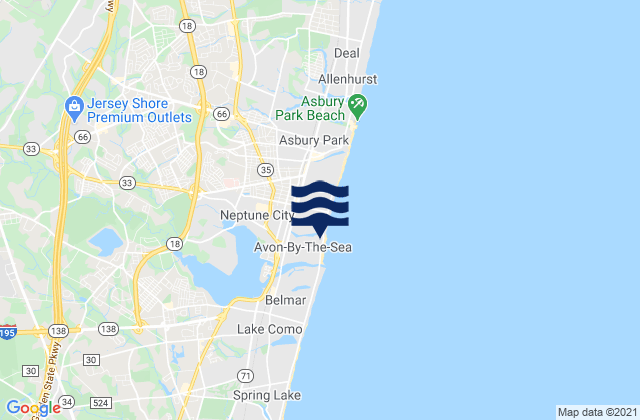 Mappa delle maree di Neptune City, United States
