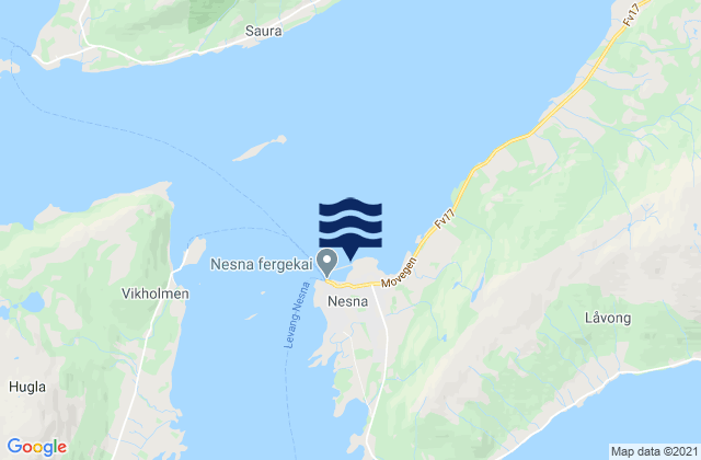 Mappa delle maree di Nesna, Norway