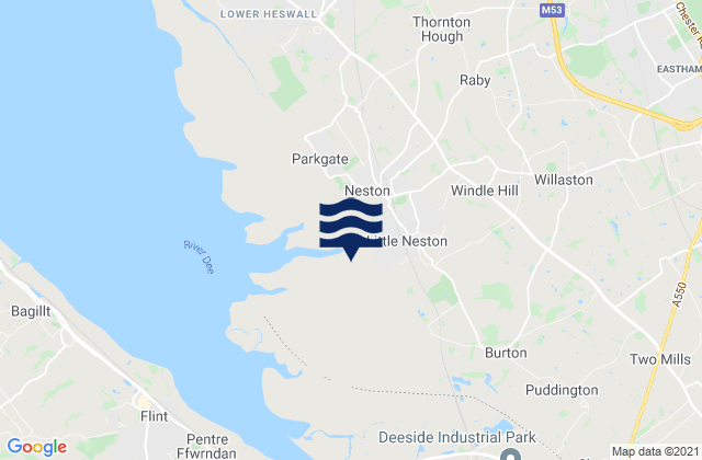 Mappa delle maree di Neston, United Kingdom