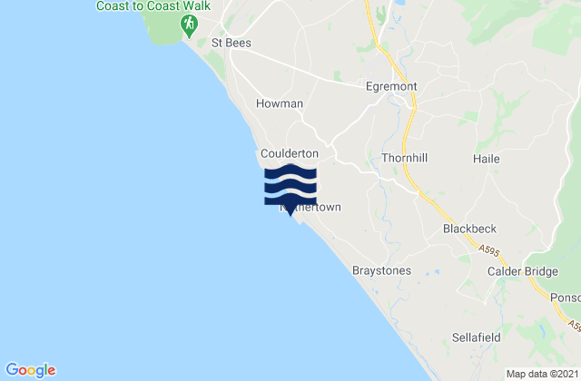 Mappa delle maree di Nethertown Beach, United Kingdom