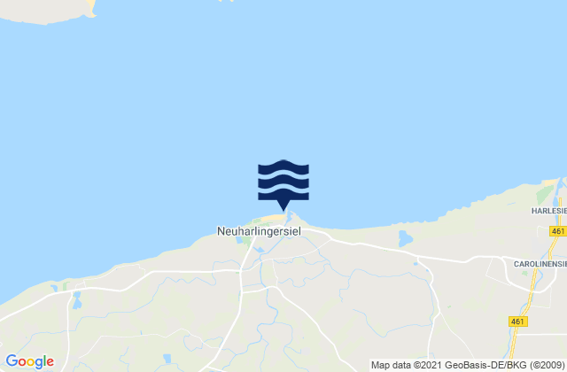 Mappa delle maree di Neuharlingersiel, Germany