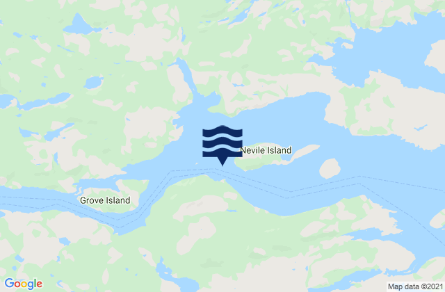 Mappa delle maree di Neville Island, Canada