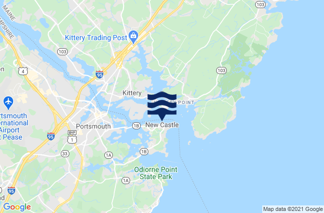 Mappa delle maree di New Castle, United States