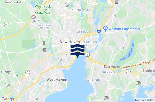 Mappa delle maree di New Haven (city dock), United States