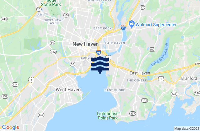 Mappa delle maree di New Haven Harbor Gateway Terminal Approach, United States