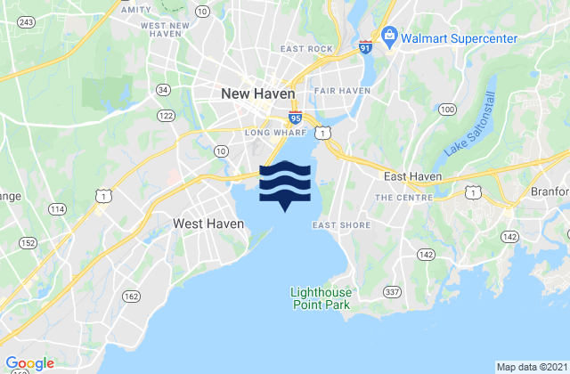 Mappa delle maree di New Haven Harbor, United States
