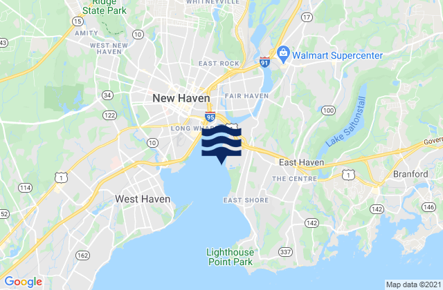 Mappa delle maree di New Haven Harbor New Haven Reach, United States