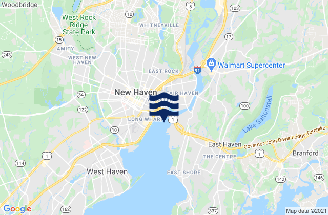 Mappa delle maree di New Haven Harbor Tanker Terminal, United States