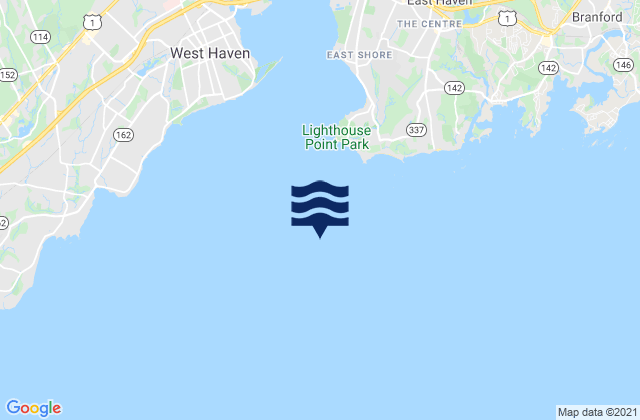 Mappa delle maree di New Haven Harbor entrance, United States