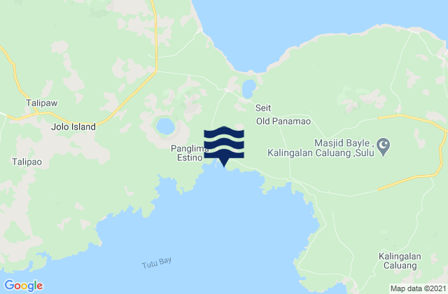 Mappa delle maree di New Panamao, Philippines