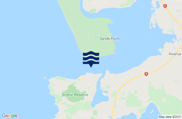 Mappa delle maree di New River Entrance, New Zealand