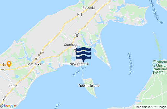 Mappa delle maree di New Suffolk, United States