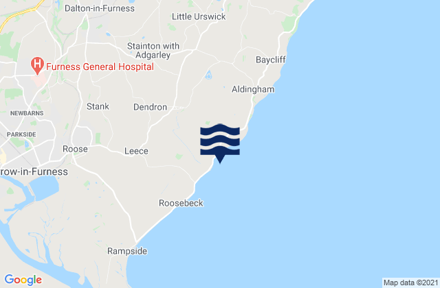 Mappa delle maree di Newbiggin Beach, United Kingdom
